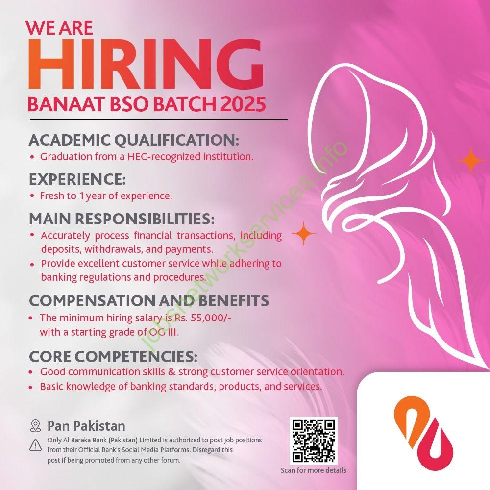 Al Baraka Bank Pakistan New Jobs 2025