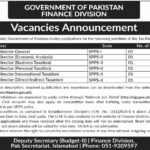 Finance Division Govt. of Pakistan New Jobs 2025