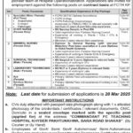 Frontier Corps Teaching Hospital KPK FCTH KP New Jobs 2025