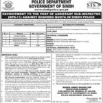 Assistant Sub-Inspector Jobs 2025 in Sindh Police Jobs