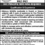 Bahria College Islamabad BCI Jobs for Vice Principal