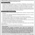 Bank of Khyber BOK Jobs 2025 for Head Branch Banking Division