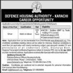 Defence Housing Authority DHA Karachi Jobs 2025