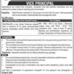 Fazaia Inter College PAF Base Nur Khan Jobs 2025