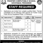 Frontier Corps Public School Peshawar Jobs 2025