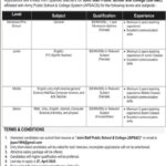 Joint Staff Public School & College Jobs 2025 New Jobs
