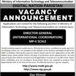 Ministry of Information Technology & Telecommunication MOITT Jobs 2025