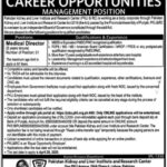 Pakistan Kidney & Liver Institute PKLI Lahore Jobs 2025