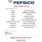 Pepsico Jobs 2025 in Dubai