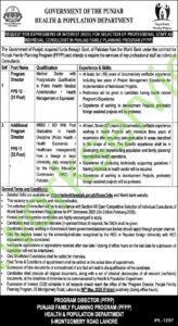 Punjab Health & Population Department PHPD Jobs 2025