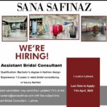 Sana Safinaz Jobs 2025