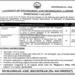 University of Engineering & Technology UET Lahore Jobs 2025