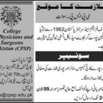 College of Physicians and Surgeons Pakistan CPSP Jobs 2025 for Swat