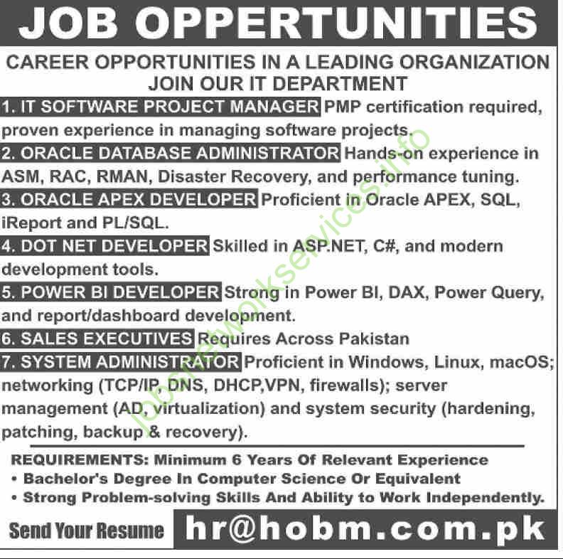 House Of Business Machine (Pvt) Ltd HOBM Jobs 2025 Latest