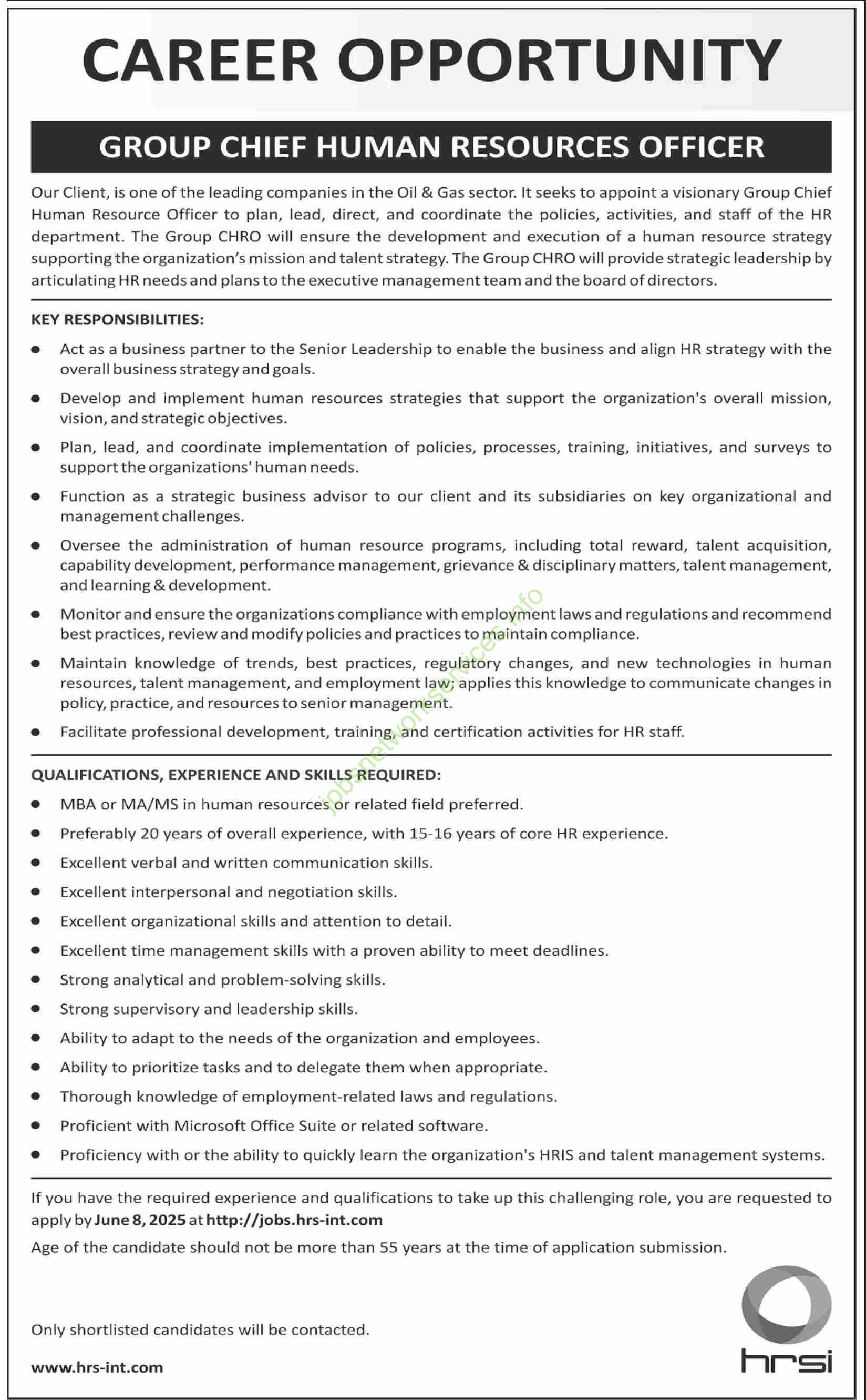 Human Resource Solutions International (HRSI) Jobs 2025 Latest