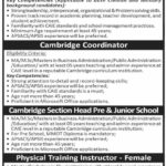 Career Opportunities at Karachi Garrison Education System (KGES)