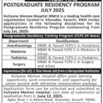 Postgraduate Residency Program at Kutiyana Memon Hospital (KMH)