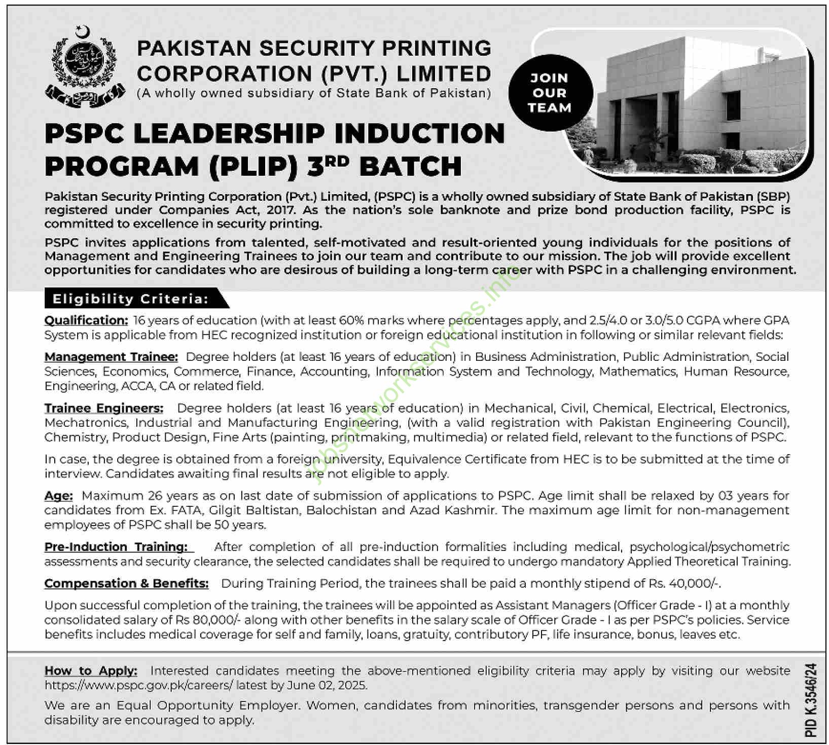 Pakistan Security Printing Corporation PSPC Jobs 2025