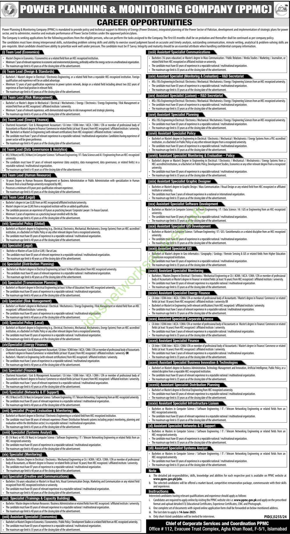 Power Planning & Monitoring Company New Jobs 2025 Latest PPMC Jobs