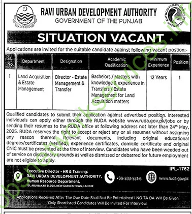 Rauvi Urban Development Authority RUDA Jobs 2025