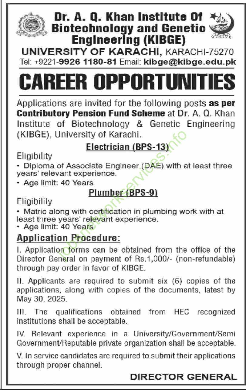 University of Karachi UOK Jobs 2025