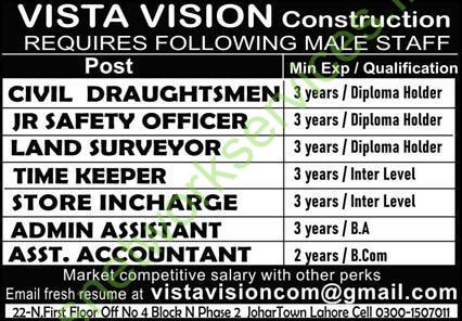 Job Opportunities at Vista Vision Construction