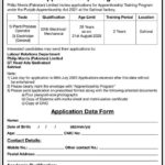 Philip Morris (Pakistan) Apprenticeship Program 2025
