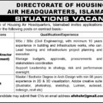 Directorate of Housing Air Headquarters, Islamabad Jobs 2025