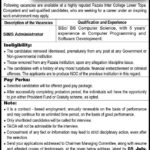 Fazaia Inter College Lower Topa Jobs 2025 Online Apply Now