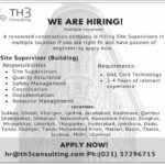 Construction Site Supervisor Jobs 2025 – Multiple Locations Across Sindh – Apply Now