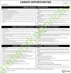 Exciting Career Opportunities 2025 – GM New Ventures, HR Transformation & Sales Professionals – Apply by 06 July