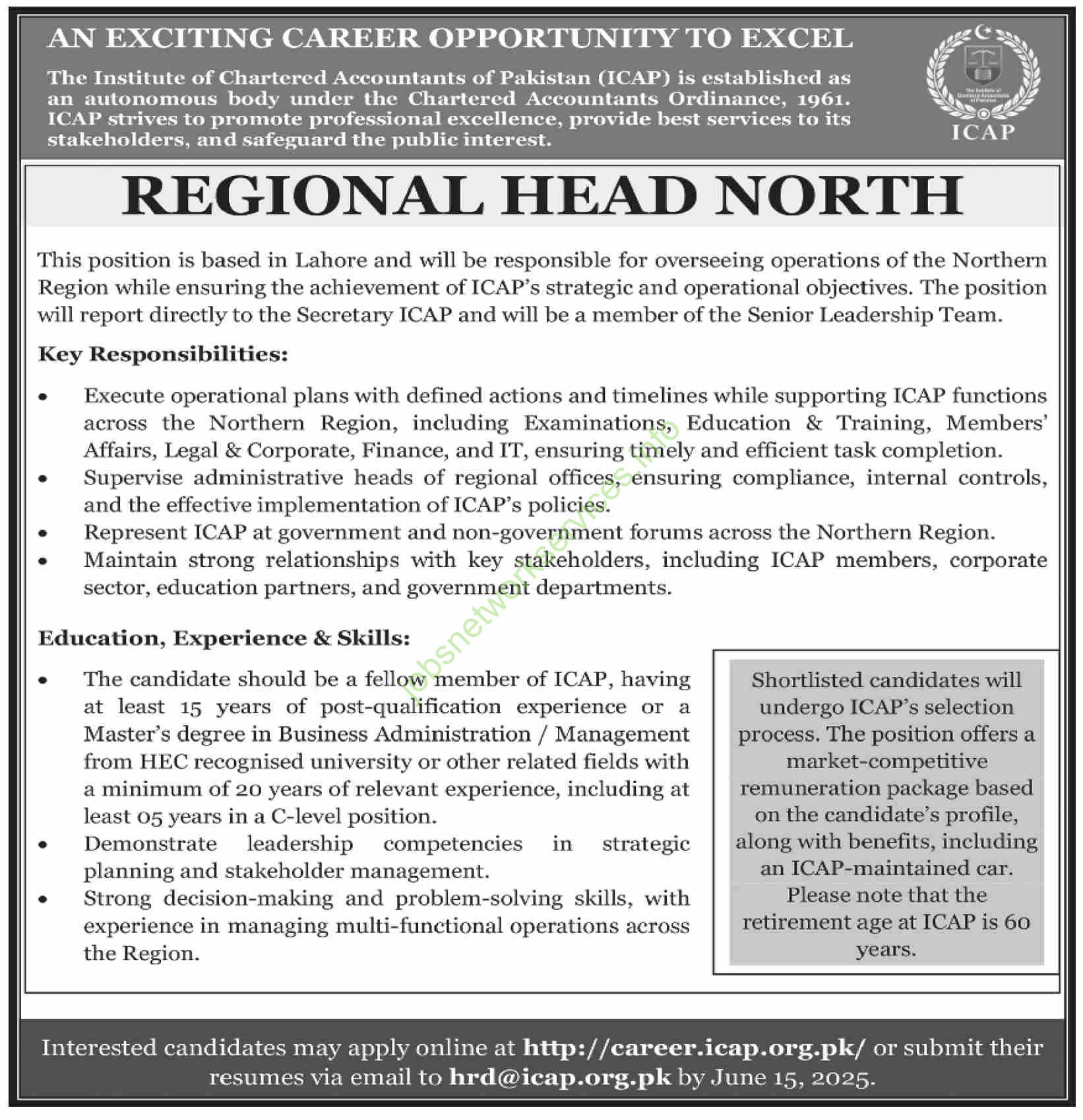 Institute of Chartered Accountants of Pakistan ICAP Jobs 2025