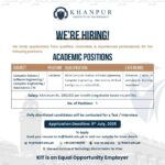 Khanpur Institute of Technology New Jobs 2025
