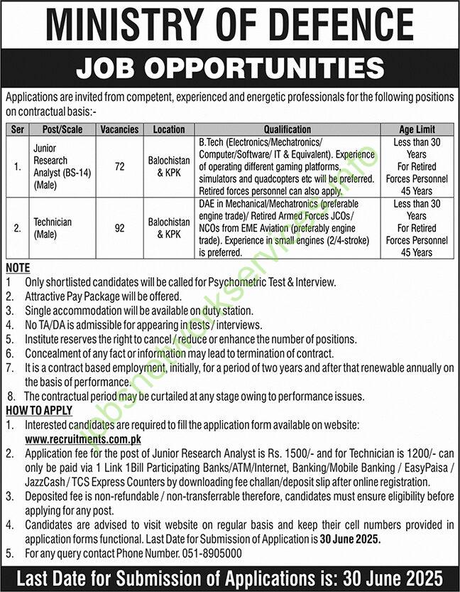 Ministry of Defence MOD Jobs 2025 for 164 Vacancies Open New Jobs