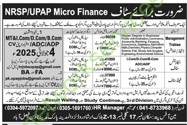 NRSP Micro Finance Faisalabad Jobs 2025