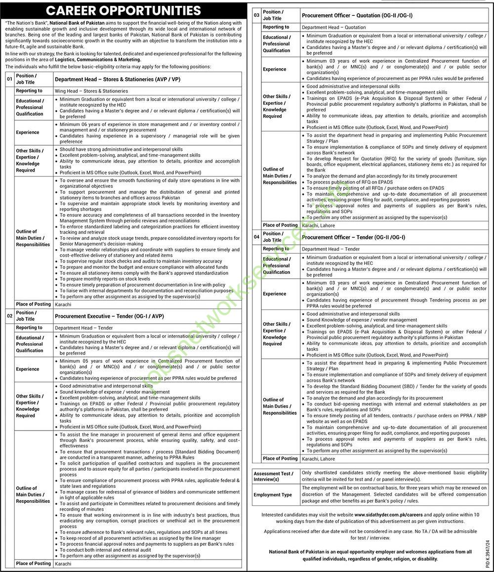 National Bank Procurement Officer Jobs 2025