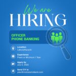 Phone Banking Officer Jobs 2025 in MCB Bank Pakistan