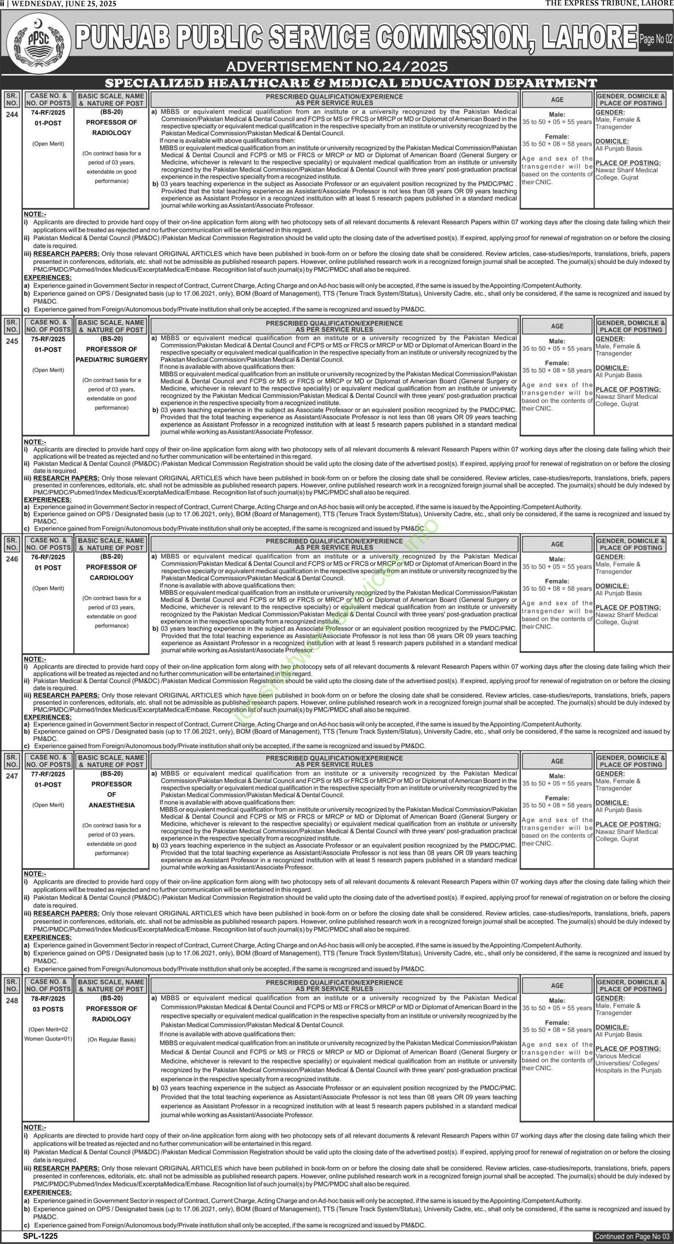 Specialized Healthcare & Medical Education Department Jobs 2025