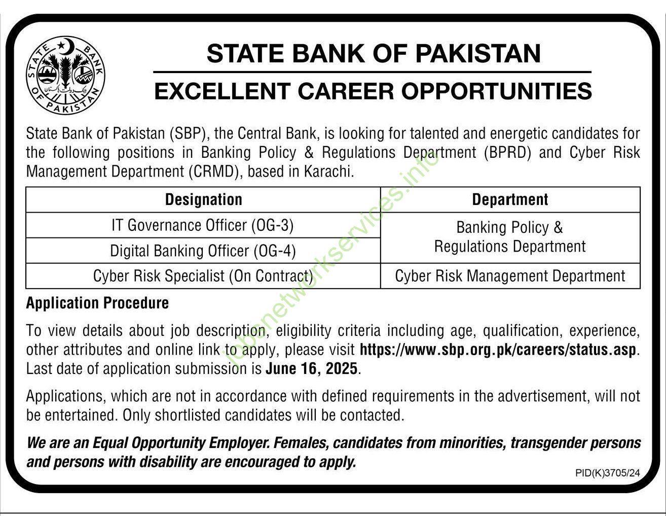 State Bank of Pakistan SBP Jobs 2025