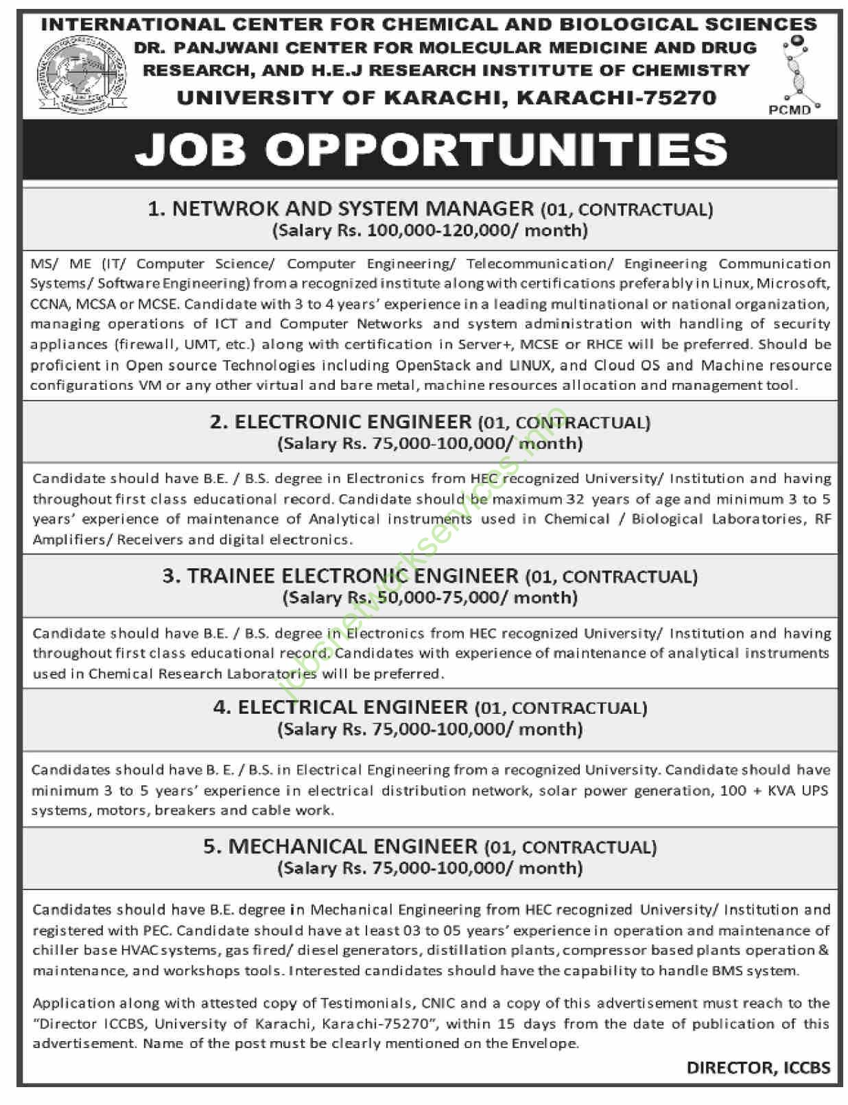 University of Karachi Jobs 2025 Apply Online