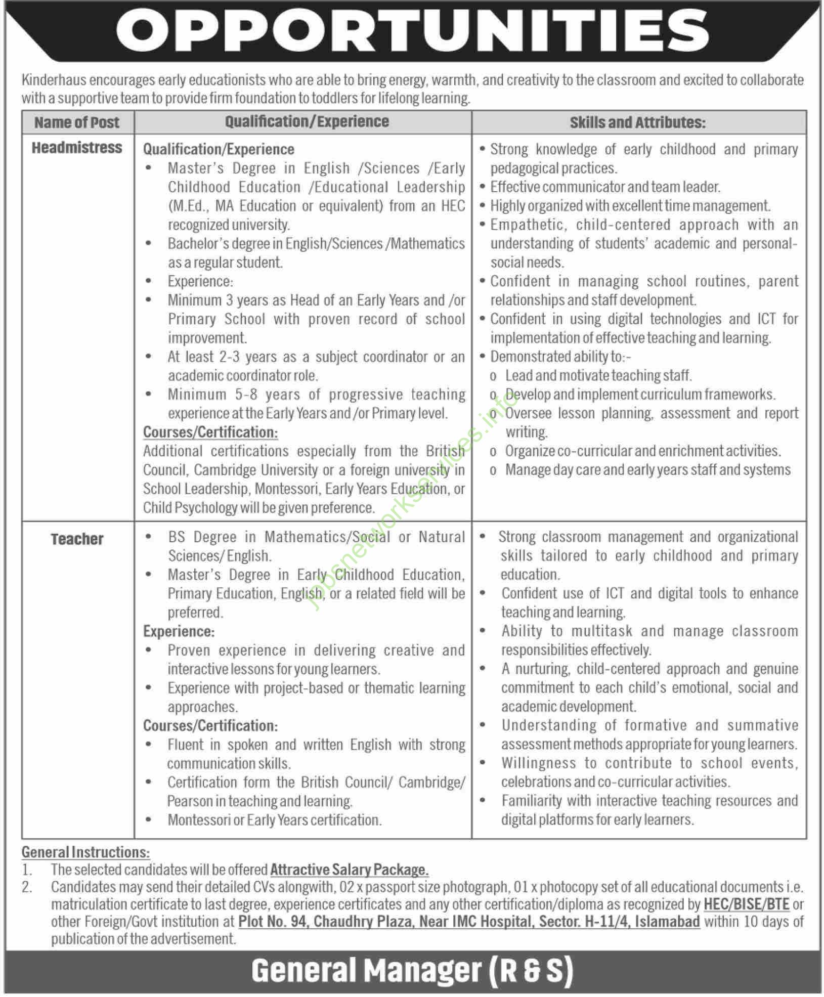 Kinderhaus – Career Opportunities