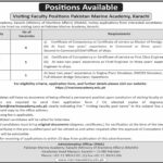 Pakistan Marine Academy, Karachi (Ministry of Maritime Affairs) (MoMA) New Jobs 2025