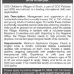 Village Director (female) required for SOS Khairpur