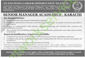 Institute of Chartered Accountants of Pakistan ICAP) Jobs New 2025