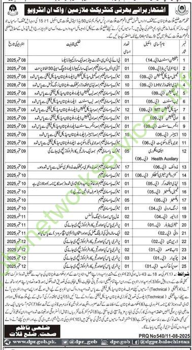 Health Department Qalat Balochistan Jobs 2025