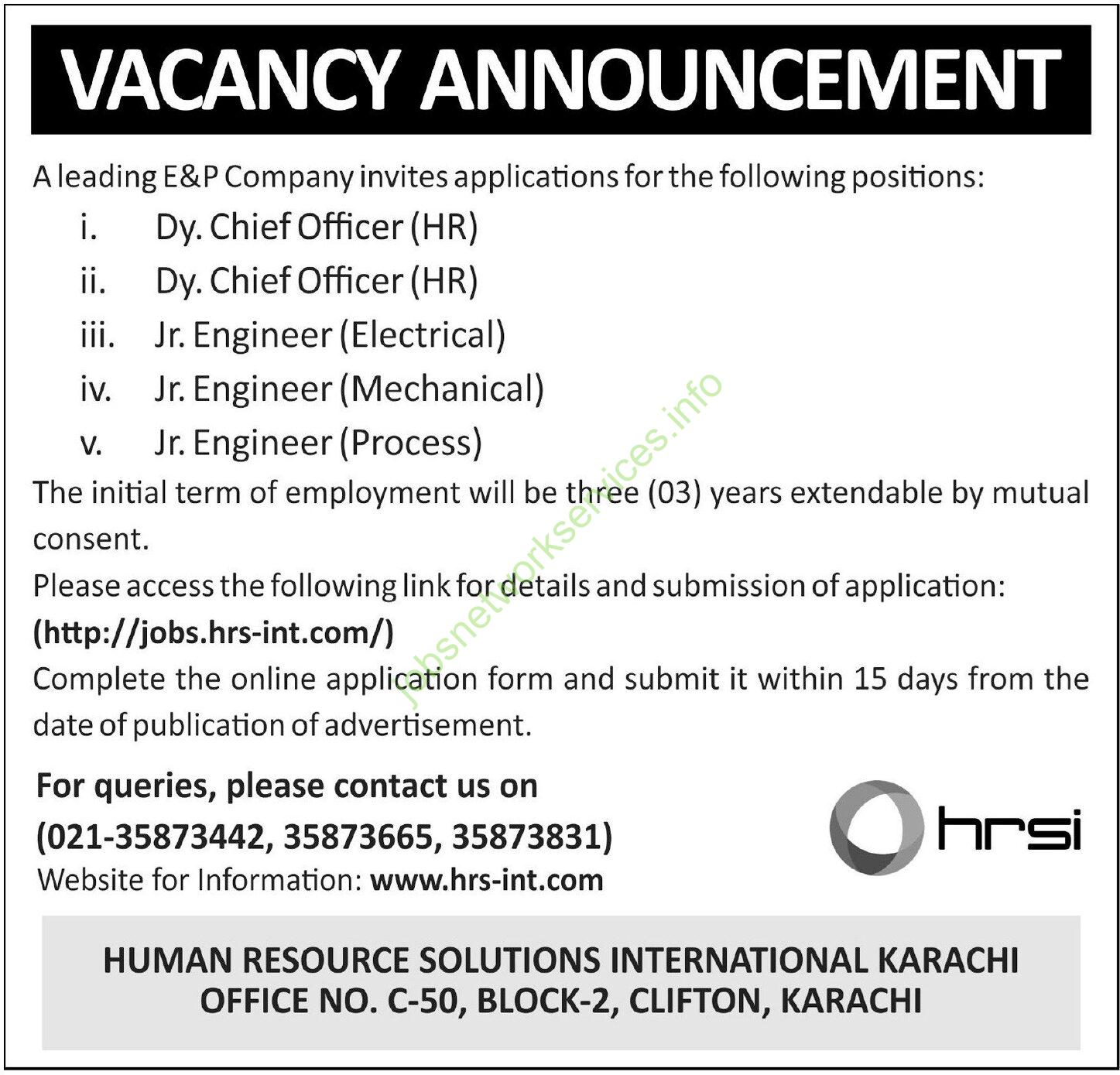 Leading E&P Company Jobs 2025 Latest