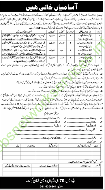 Pakistan Army EME Multan Jobs 2025