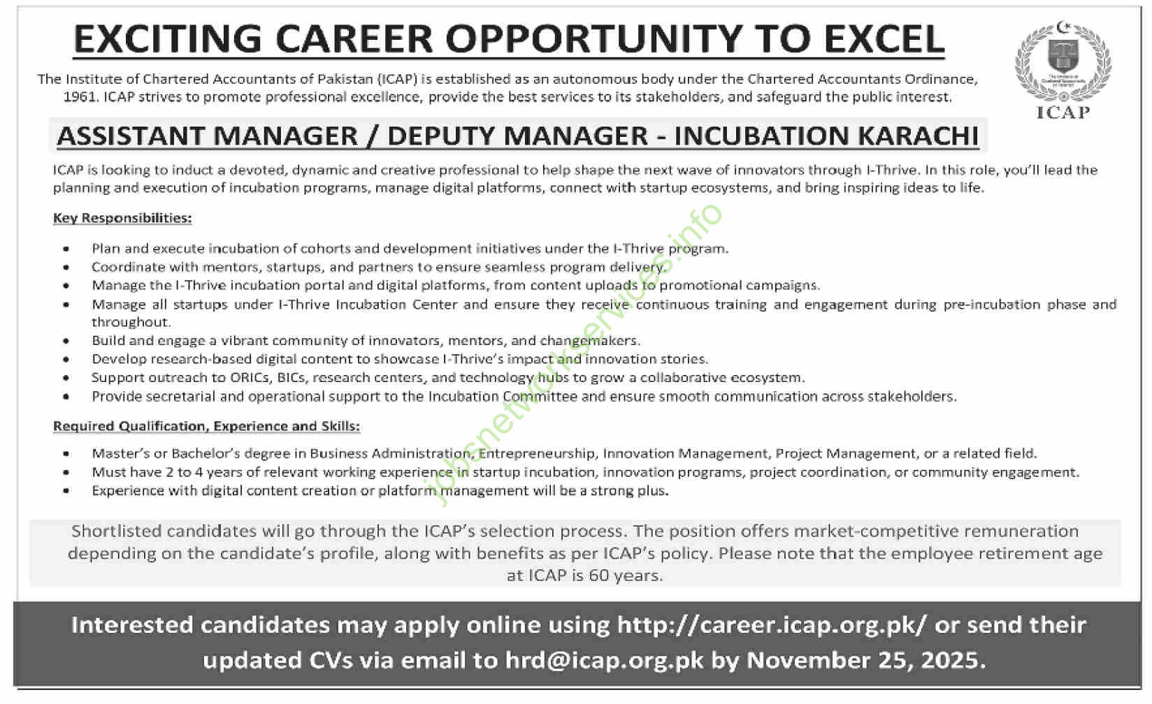 Institute of Chartered Accountants of Pakistan ICAP Jobs 2025 Latest