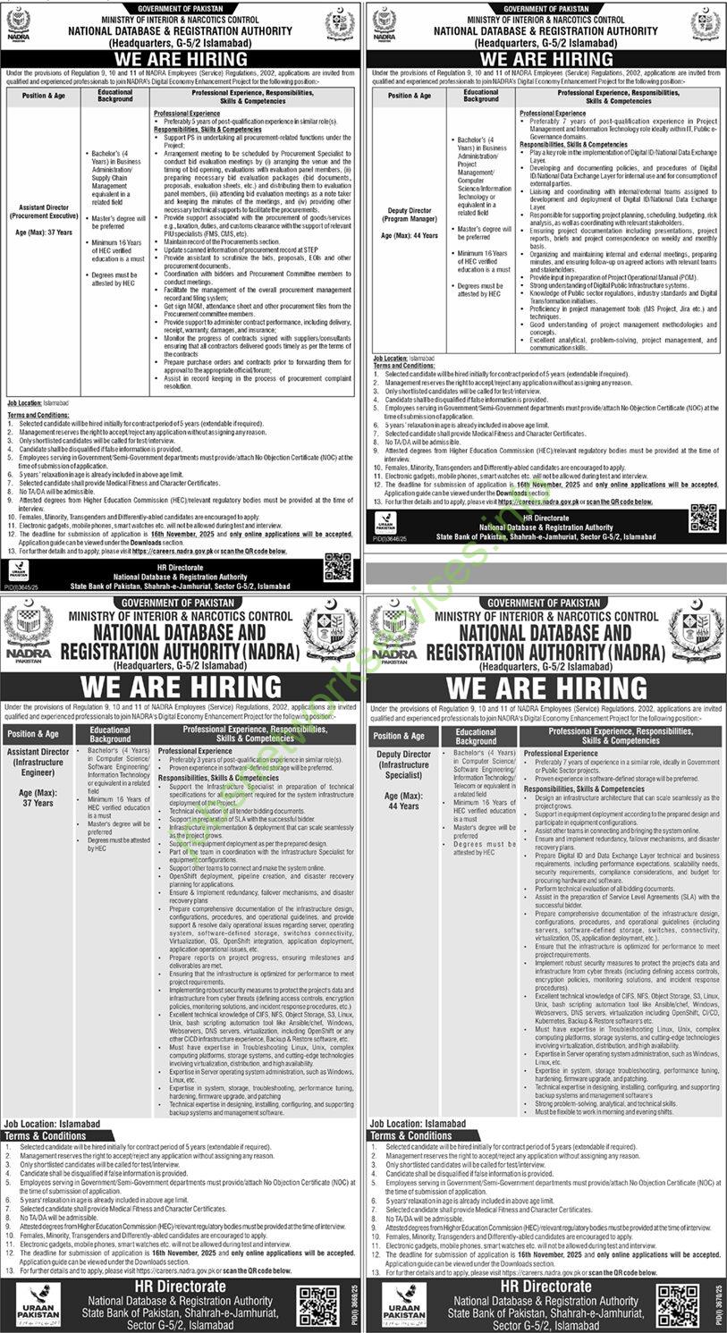 Nadra Assistant Director Jobs 2025 Across Pakistan