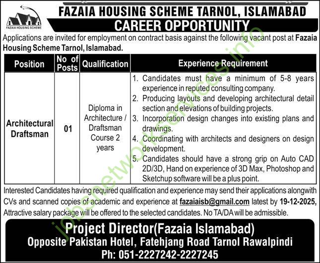 Fazaia Housing Scheme Tarnol Islamabad Jobs January 2026 Latest